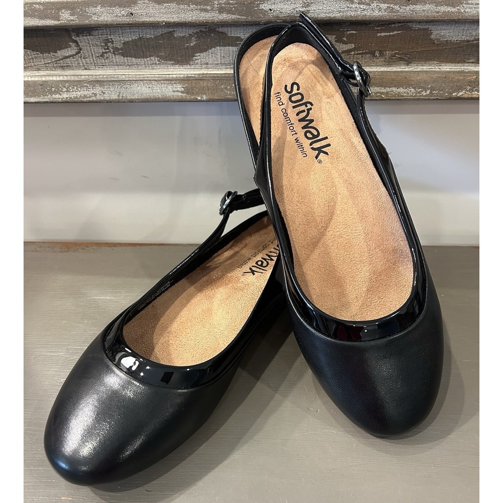 Softwalk‎ Sheffield Women's Comfort Slip On Black NWOB Size 8.5 M